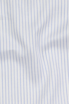 Sky Blue 60s Pencil Stripes