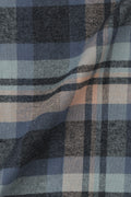 Ivory Blue Madras Winter Flannel