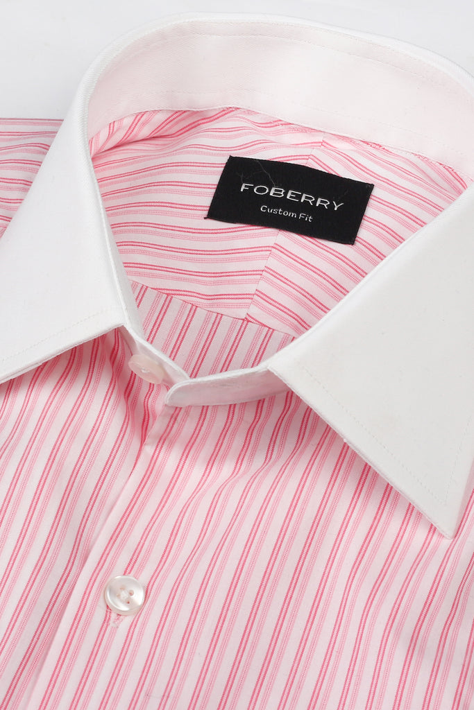 Fuchsia Hairline Striped Shirt