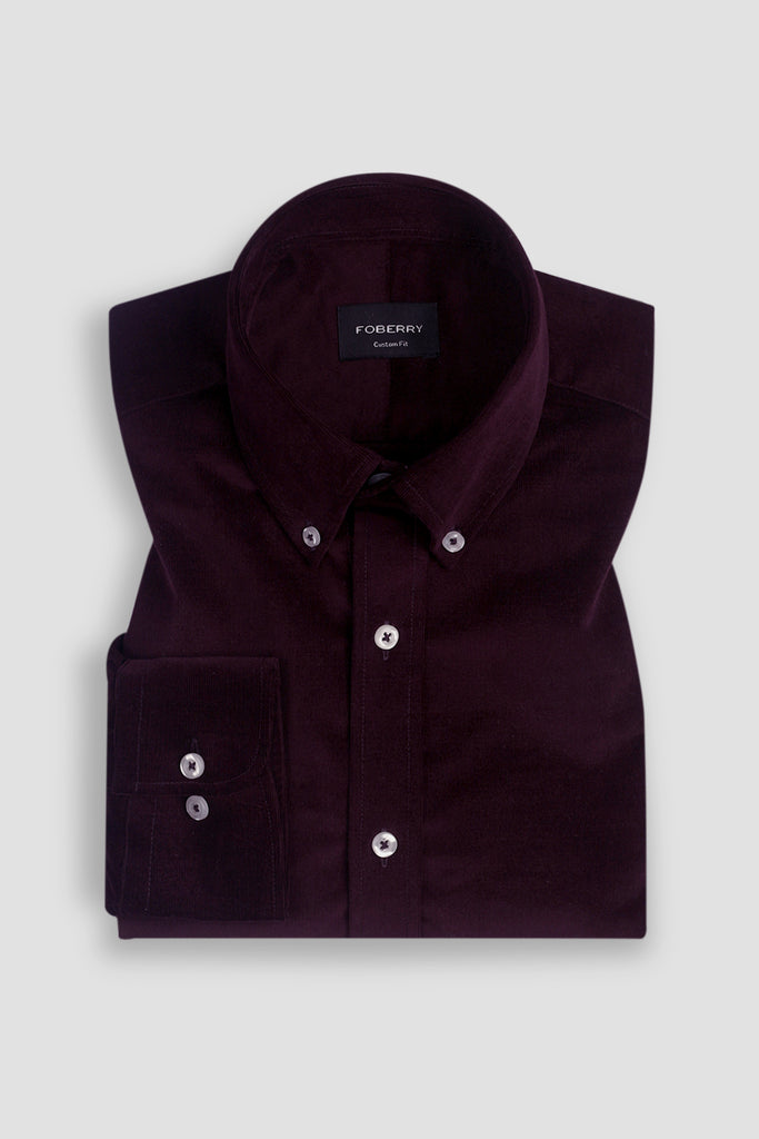 Dark Plum Corduroy Shirt