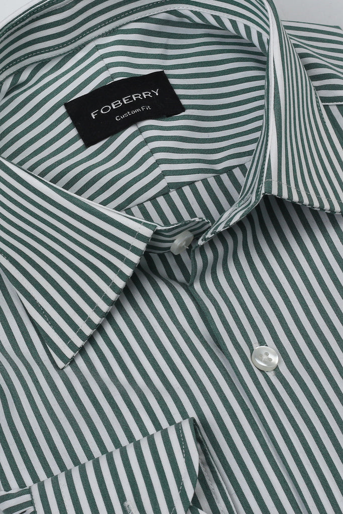 Soft Faded Green Candy Stripes Shirt