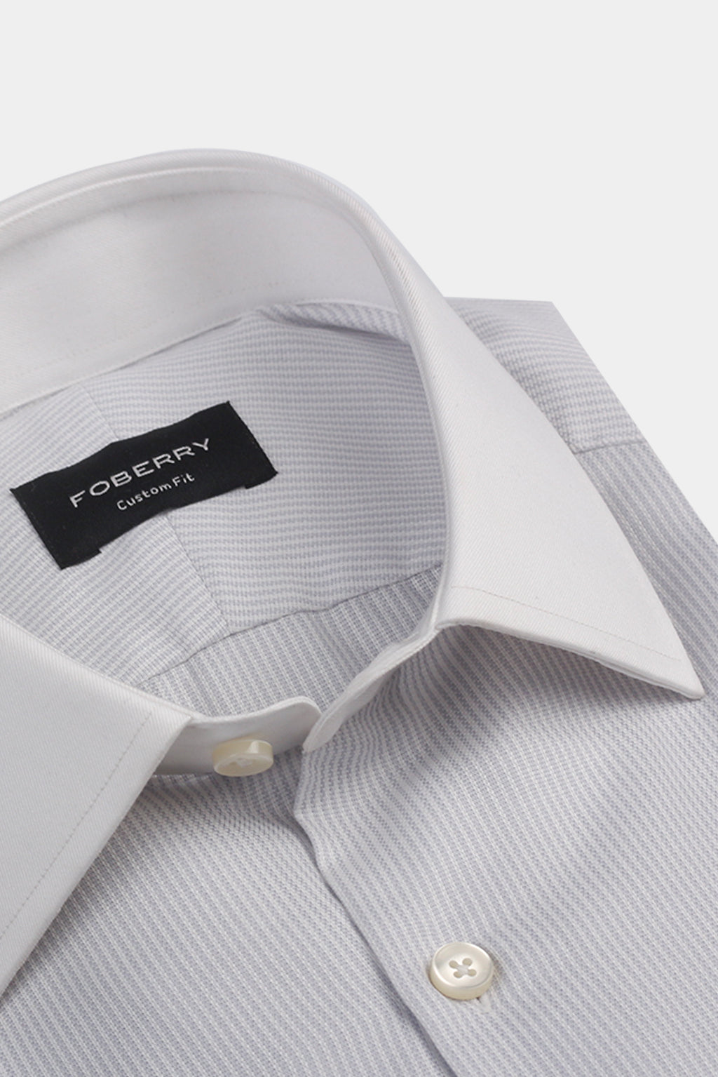 Pastel Grey Chain Striped Shirt