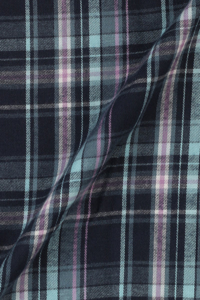 Soft Teal Blue Tartan Winter Flannel