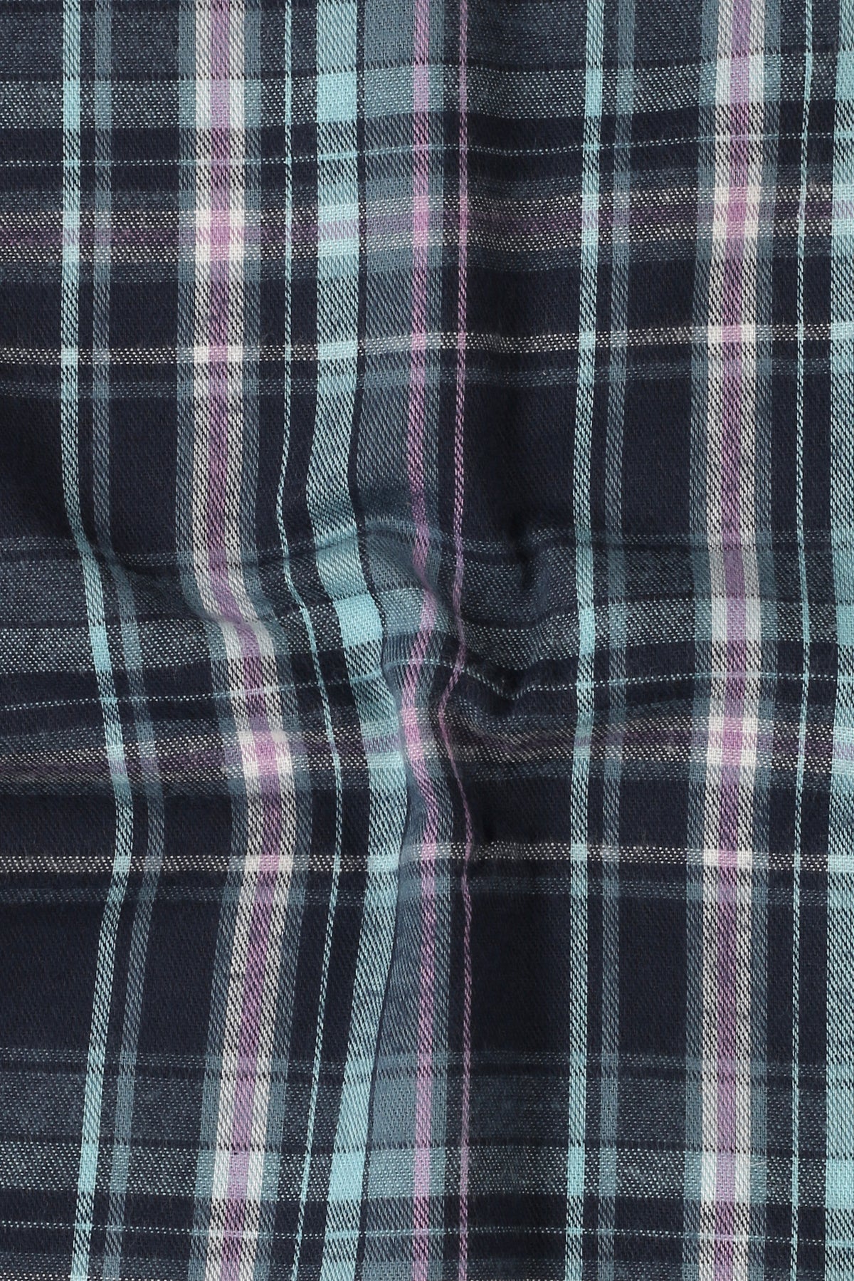 Soft Teal Blue Tartan Winter Flannel Shirt