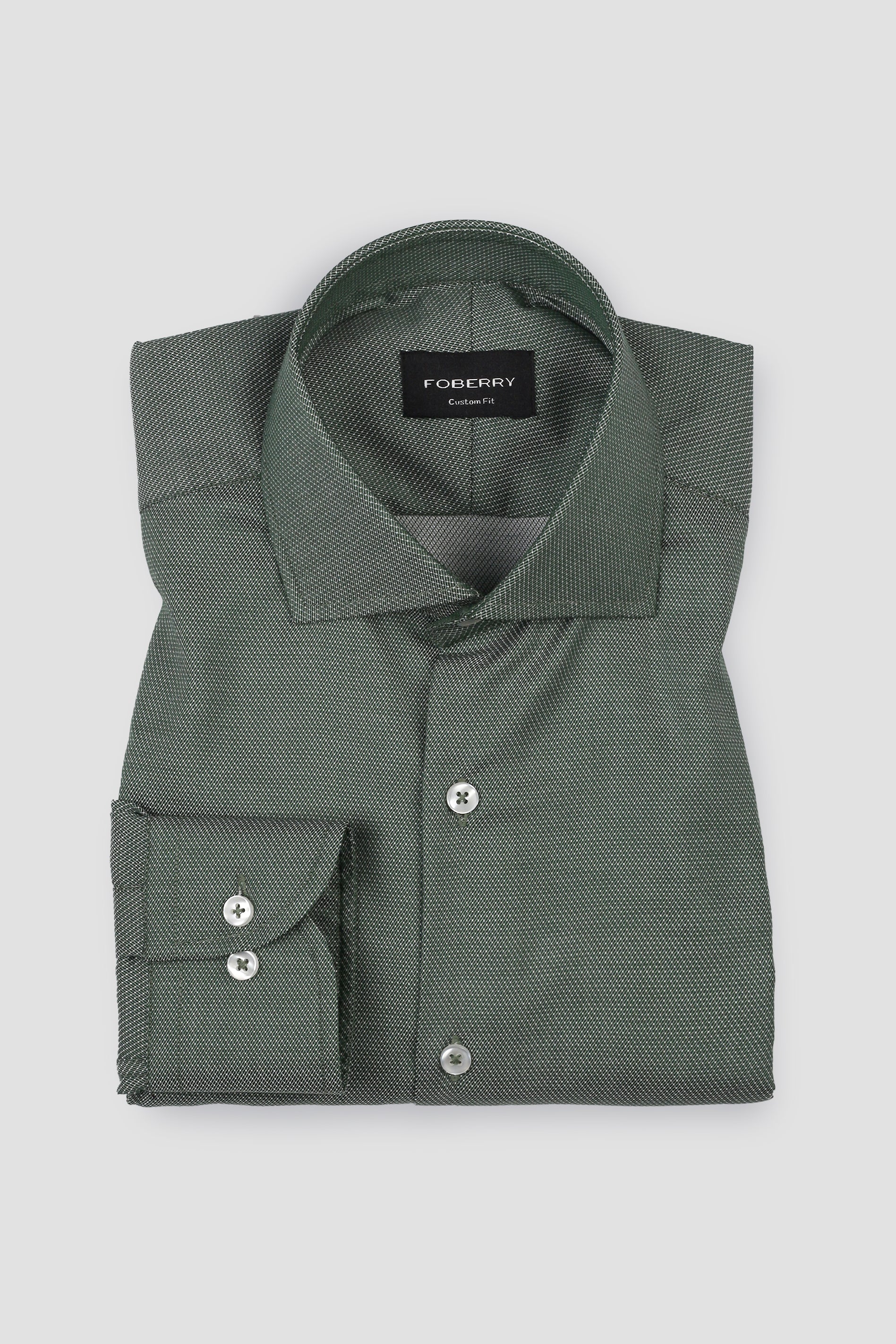 Amazon Green Patterned Stripes Shirt - Easy Care