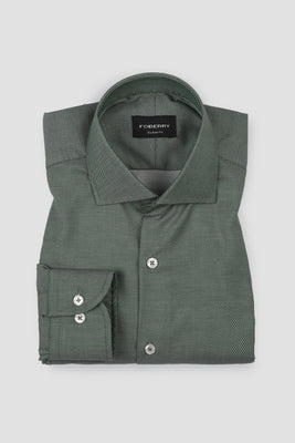 Amazon Green Patterned Stripes Shirt - Easy Care