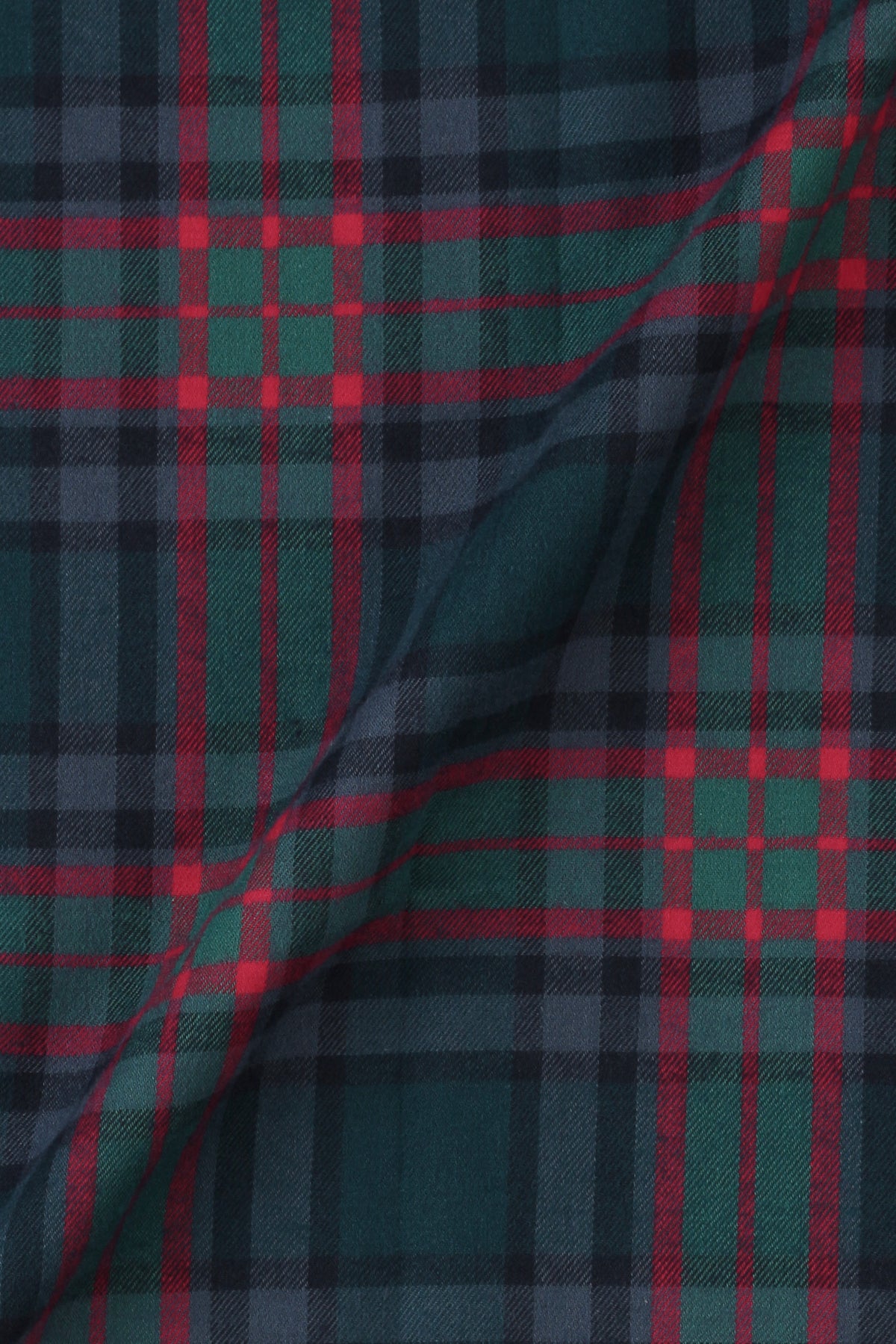 Dark Blue Green Tartan Winter Flannel Shirt