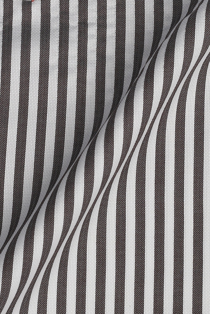 Charcoal Bengal Structured Stripes