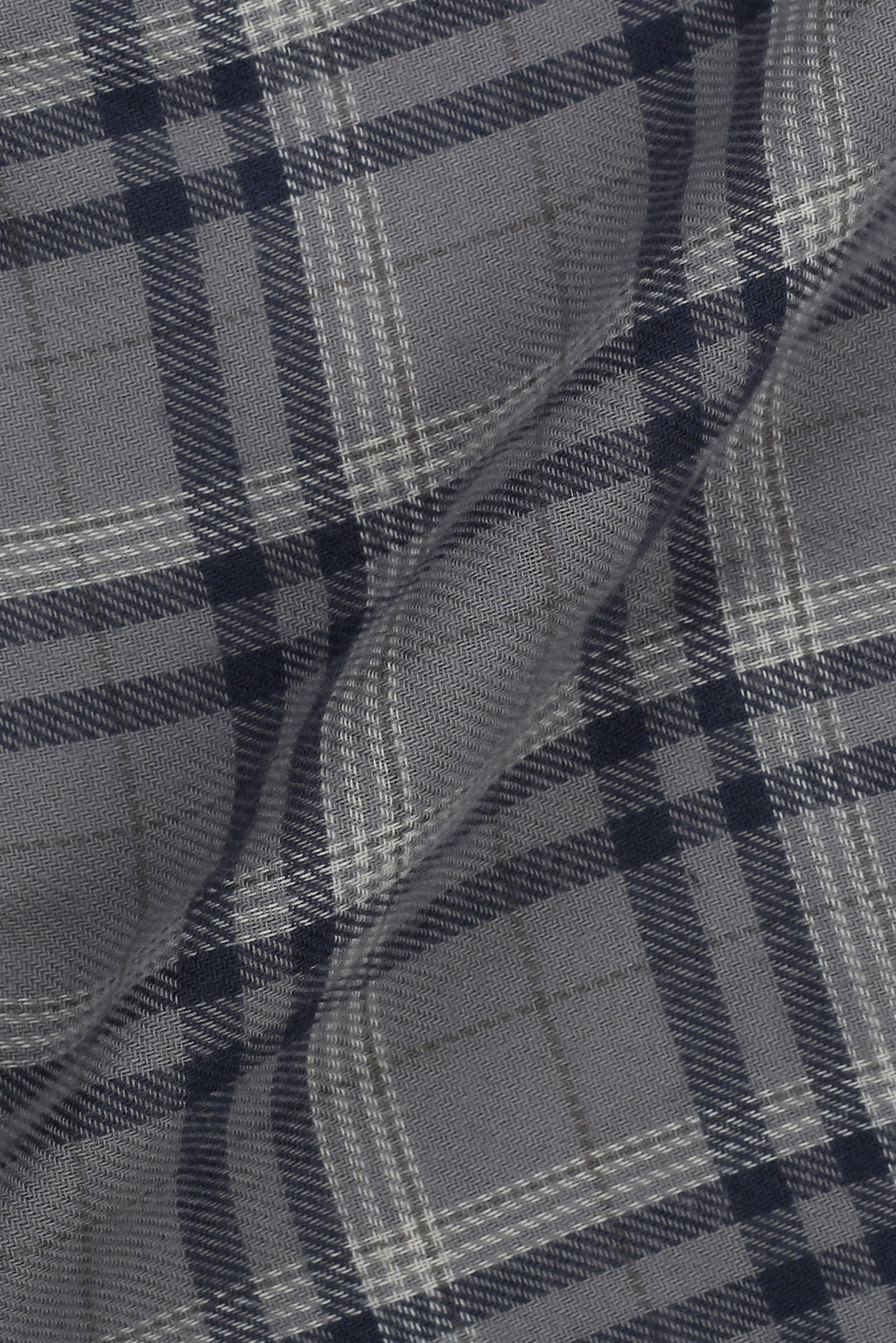 Grey Blue Madras Winter Flannel
