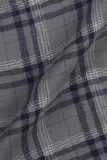 Grey Blue Madras Winter Flannel