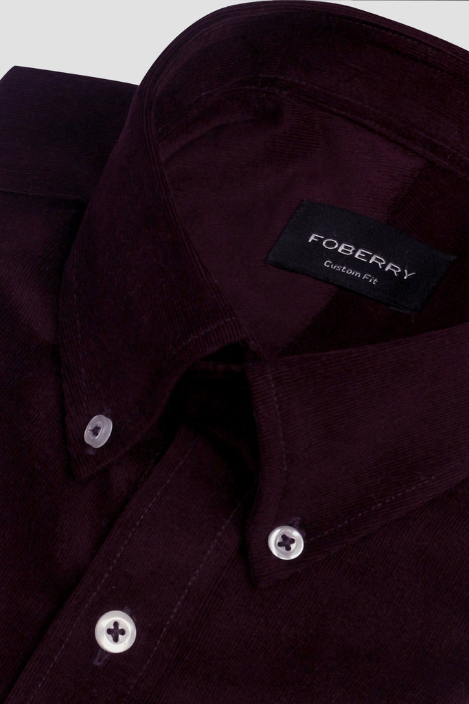 Dark Plum Corduroy Shirt