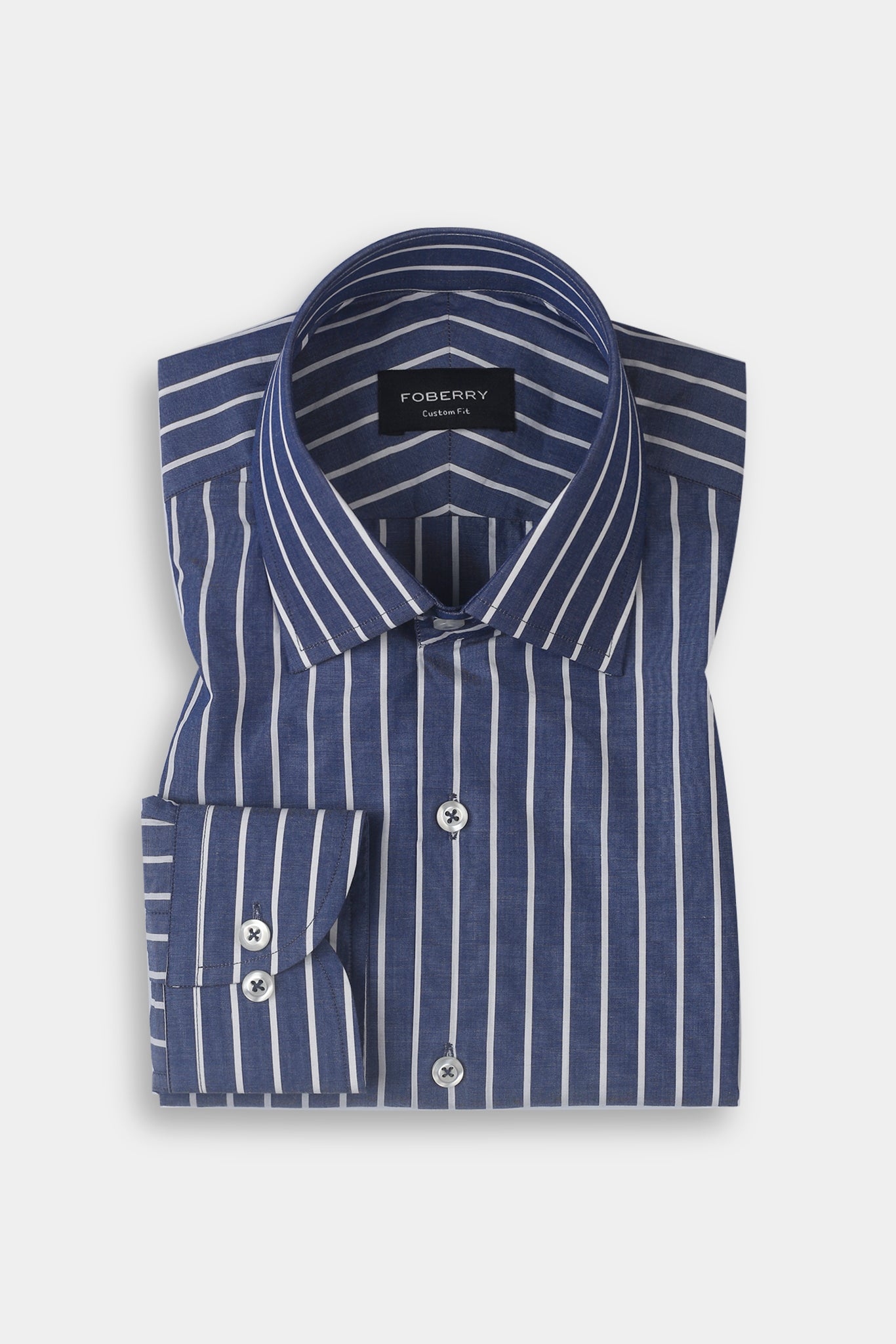 Denim Blue Striped Shirt