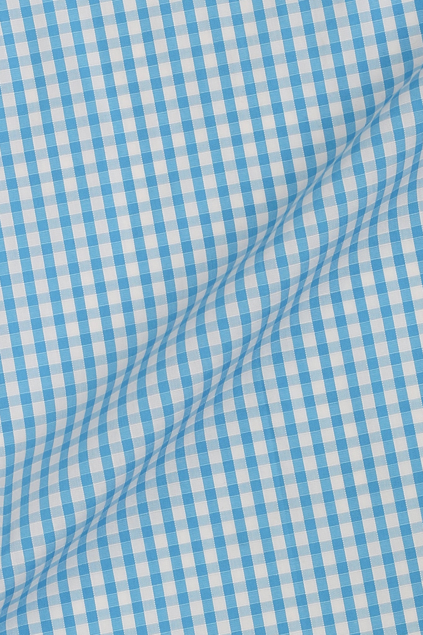 Soft Turquoise Blue Gingham Shirt