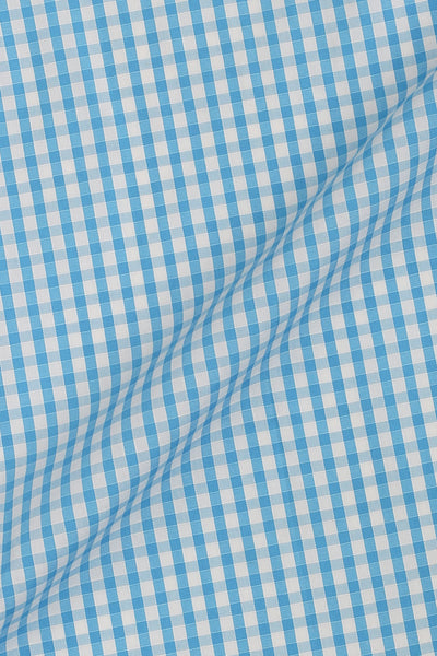 Soft Turquoise Blue Gingham