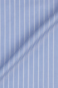 Sky Blue With White Pencil Stripes