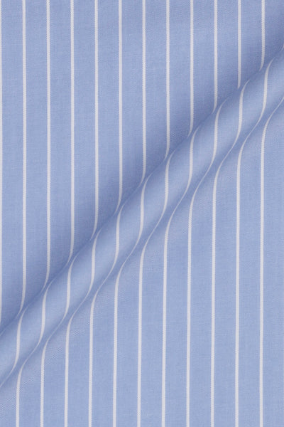 Sky Blue With White Pencil Stripes