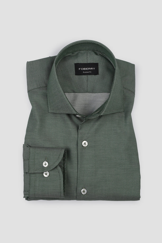 Amazon Green Patterned Stripes Shirt - Easy Care