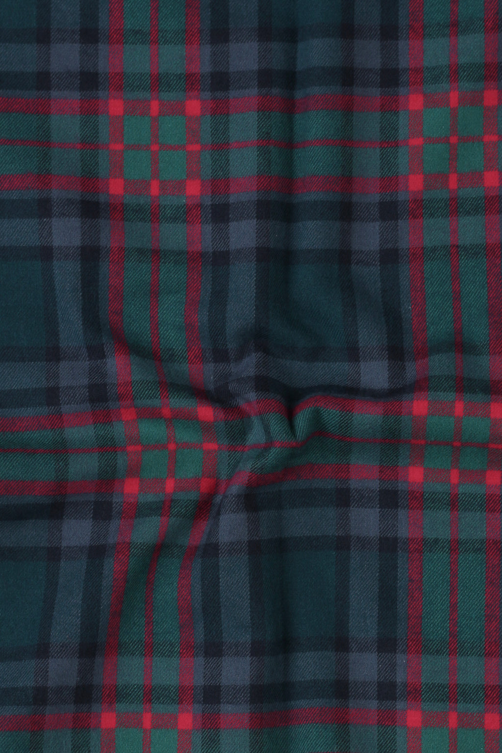 Dark Blue Green Tartan Winter Flannel Shirt