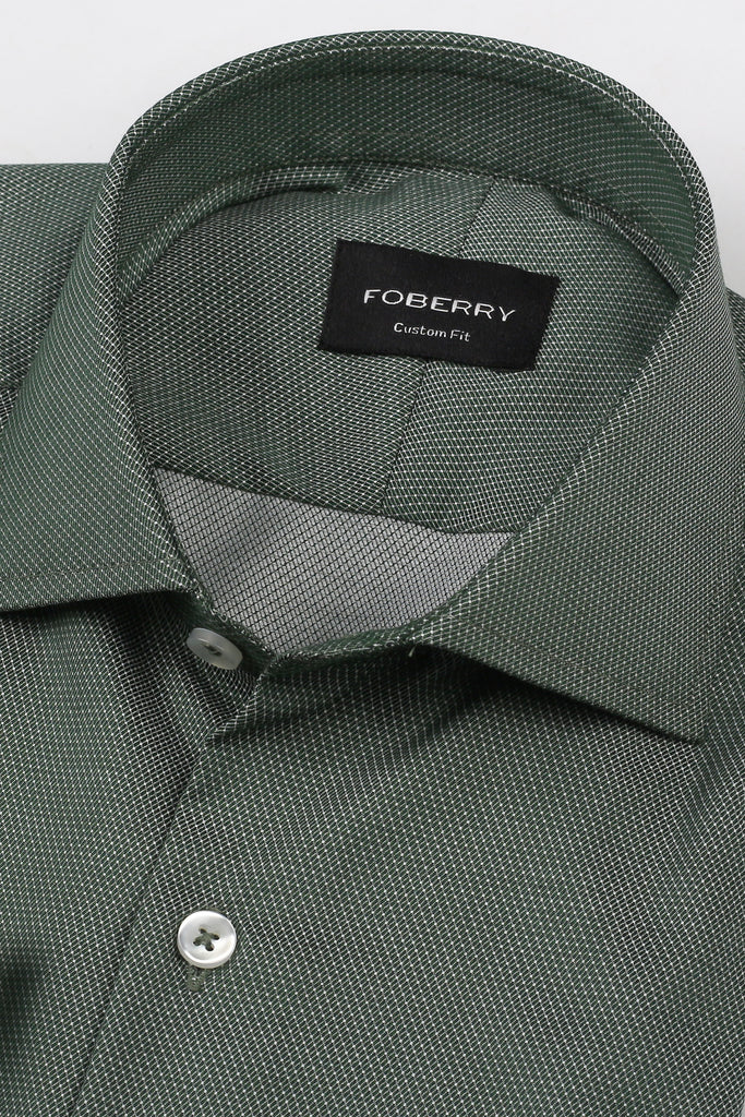 Amazon Green Patterned Stripes Shirt - Easy Care