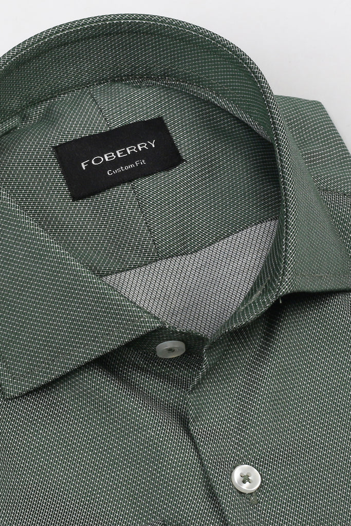 Amazon Green Patterned Stripes Shirt - Easy Care