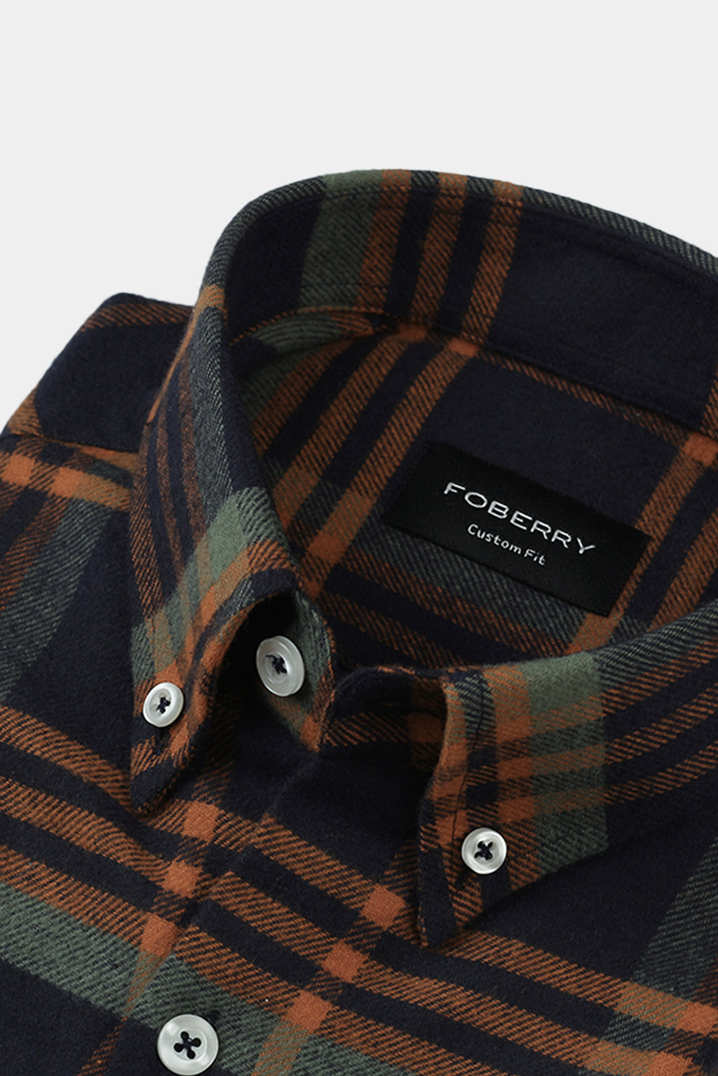Tangerine Blue Tartan Winter Flannel Shirt