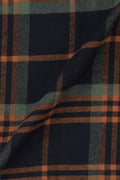 Tangerine Blue Tartan Winter Flannel