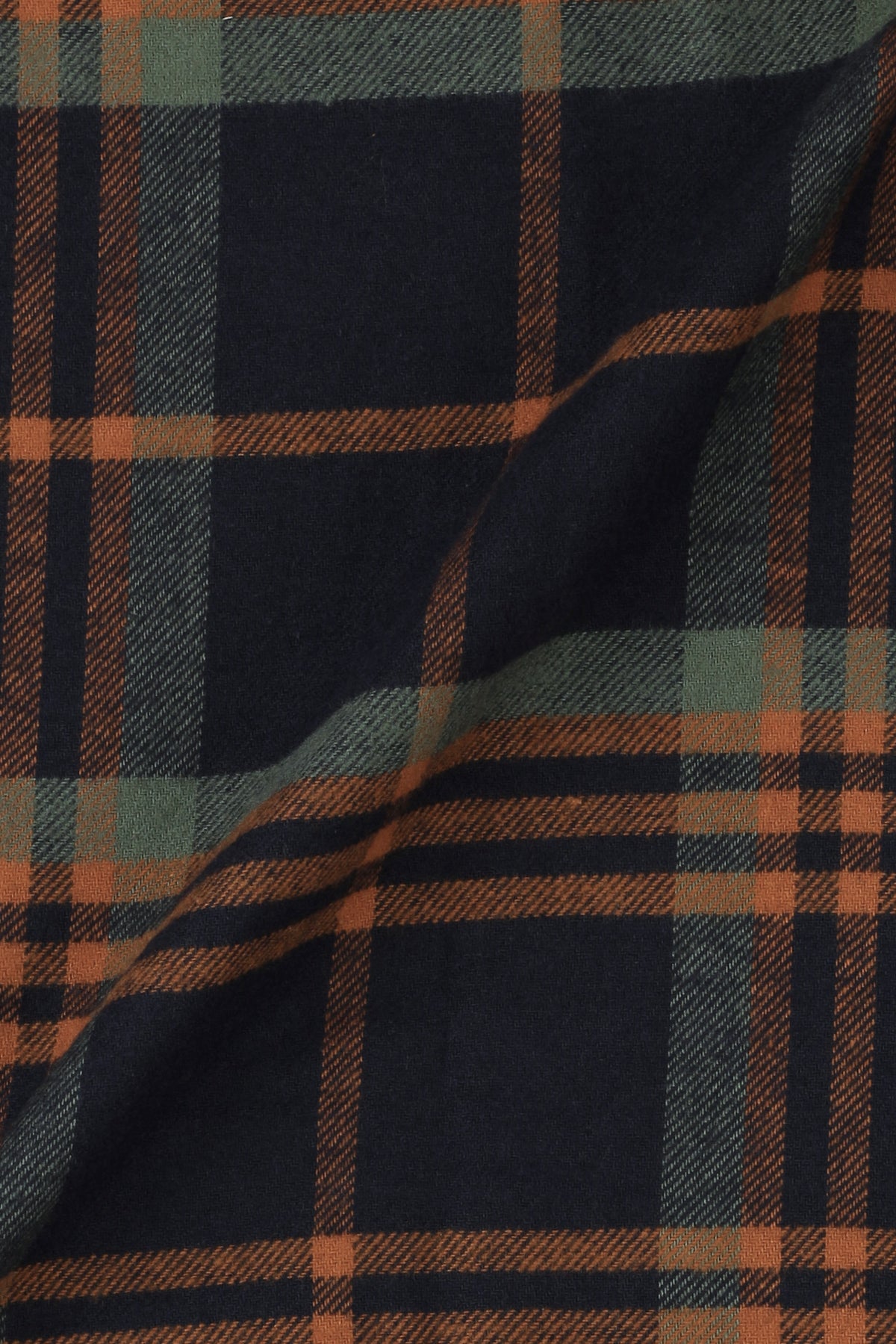 Tangerine Blue Tartan Winter Flannel