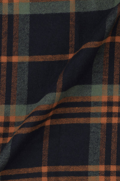 Tangerine Blue Tartan Winter Flannel