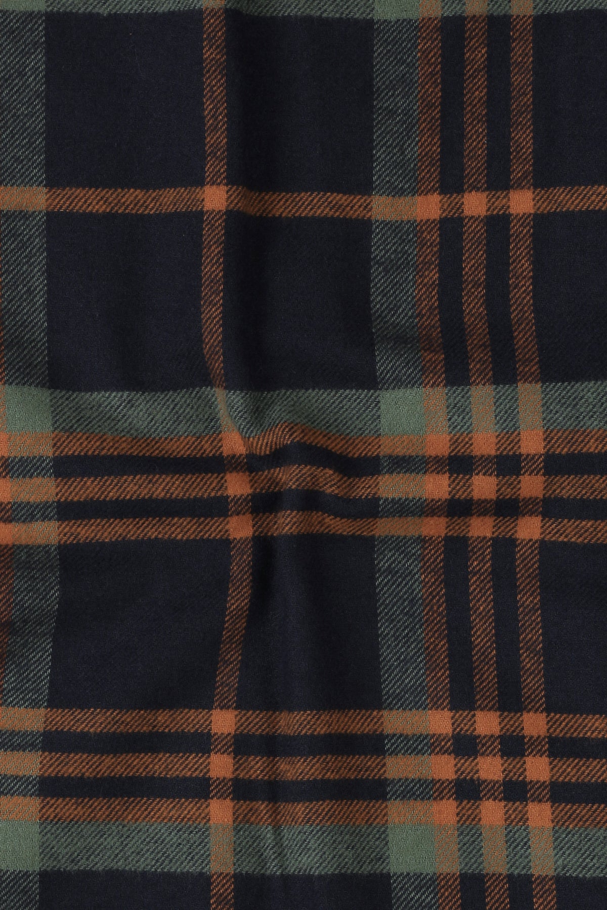 Tangerine Blue Tartan Winter Flannel