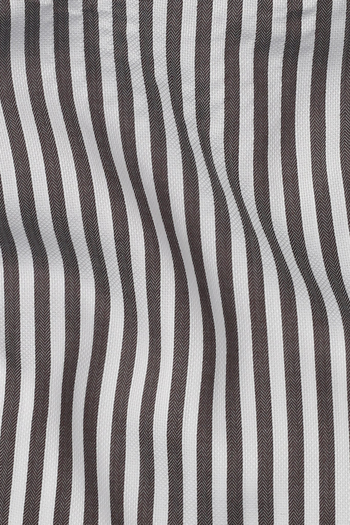 Charcoal Bengal Structured Stripes