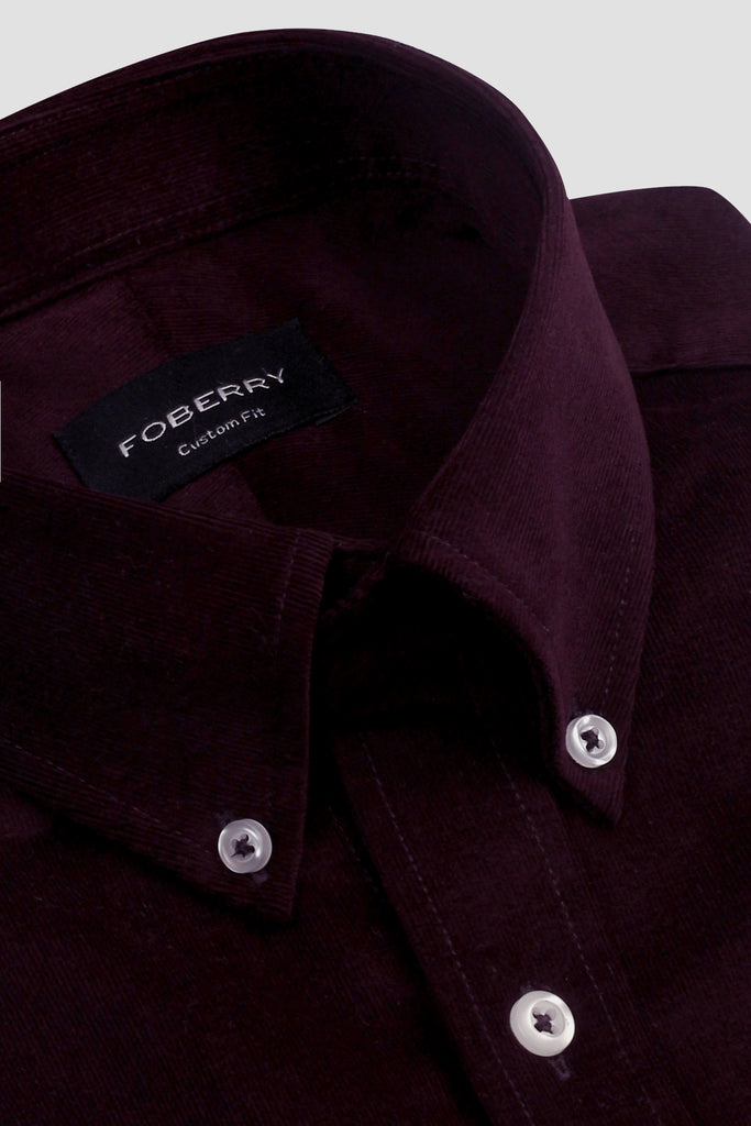 Dark Plum Corduroy Shirt