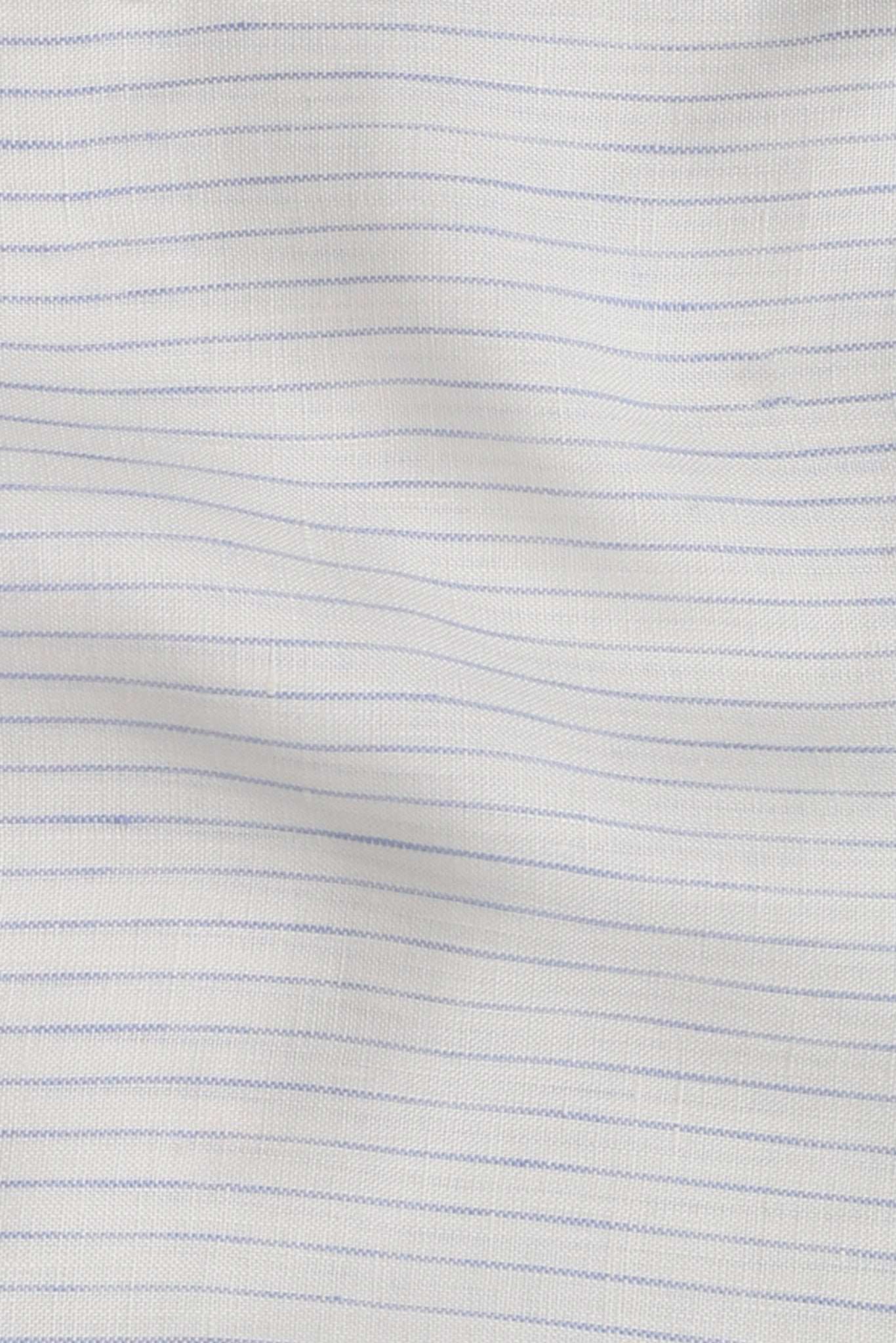 White Blue Chain Striped Fine Italian Linen
