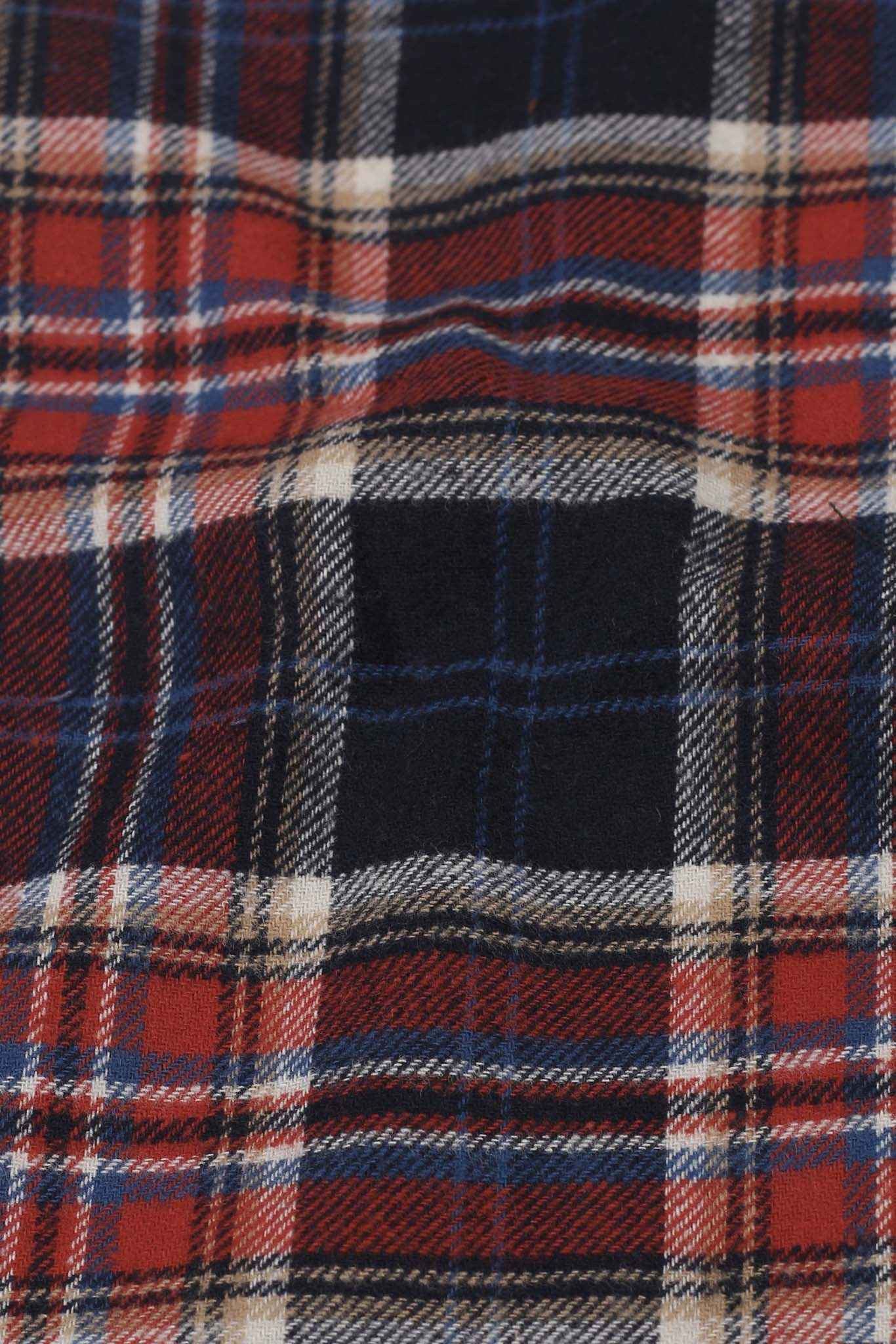 Blue Orange Madras Winter Flannel