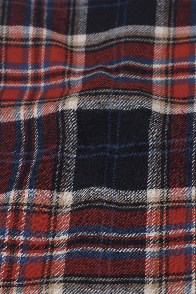 Blue Orange Madras Winter Flannel