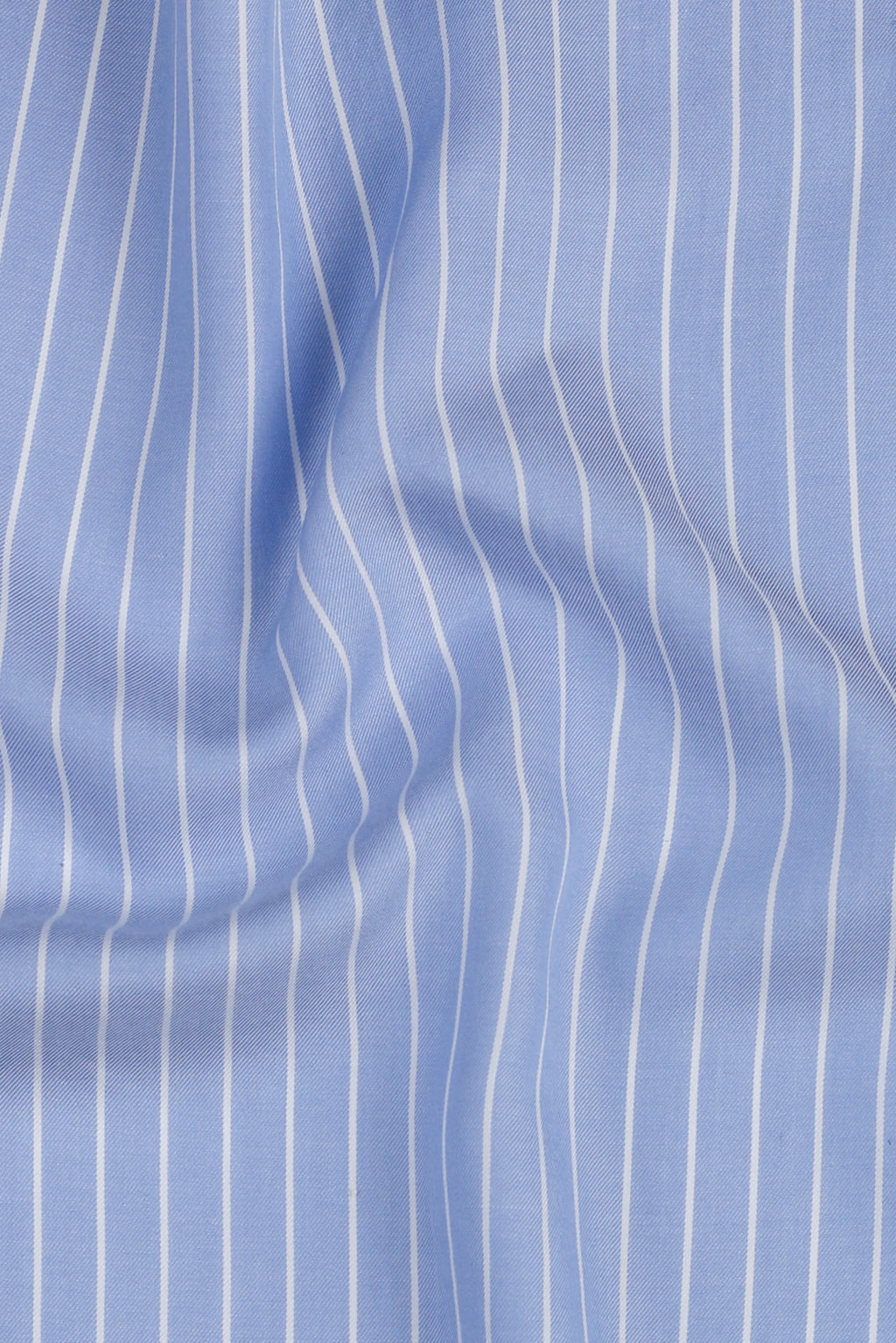 Sky Blue With White Pencil Stripes Shirt