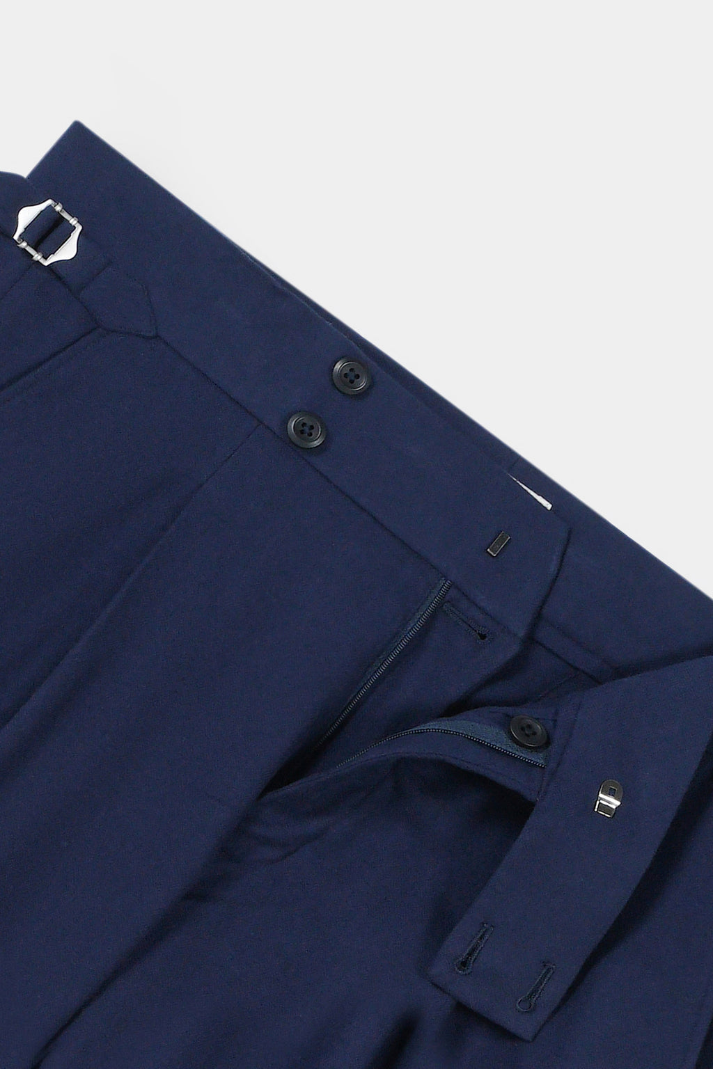 Blue Flannel Gurkha Trousers