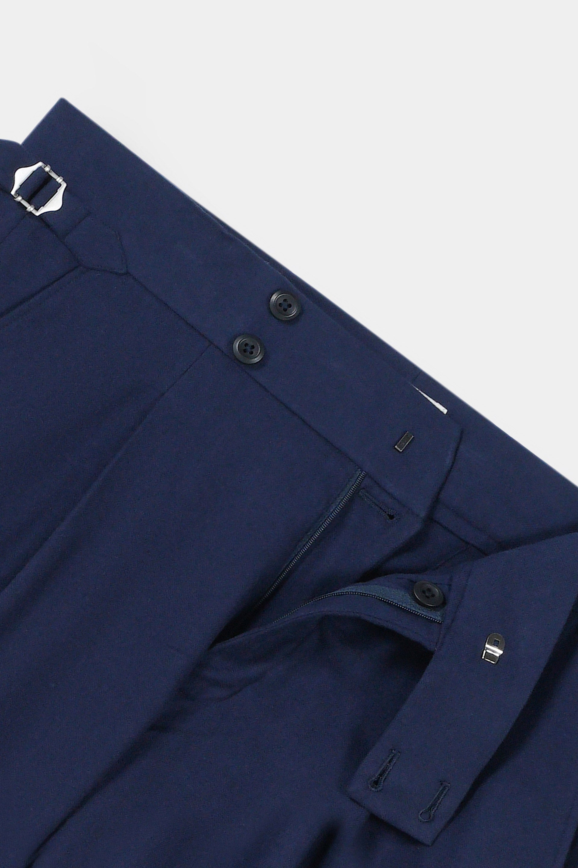Blue Flannel Gurkha Trousers
