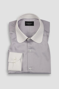 Pastel Grey Lavender Egyptian Poplin Shirt