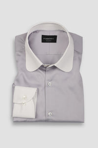 Pastel Grey Lavender Egyptian Poplin Shirt