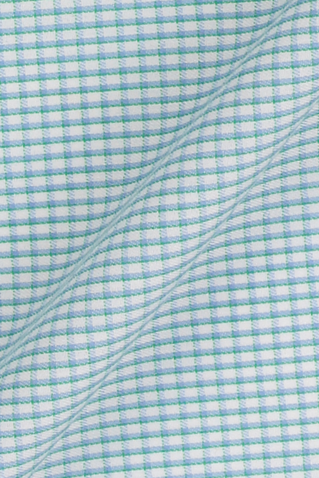 Soft Green on Blue Gingham
