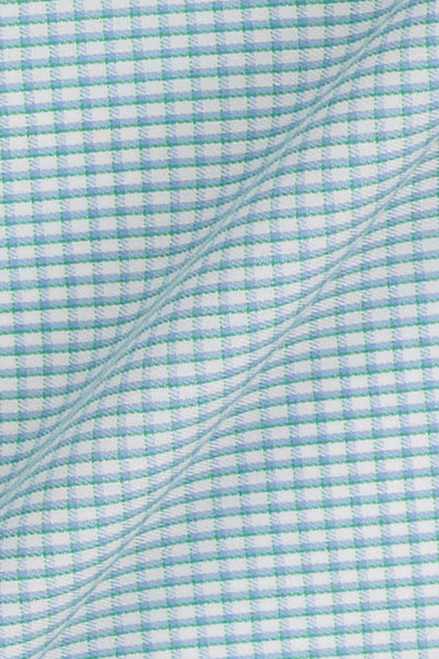 Soft Green on Blue Gingham