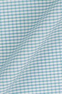 Soft Green on Blue Gingham