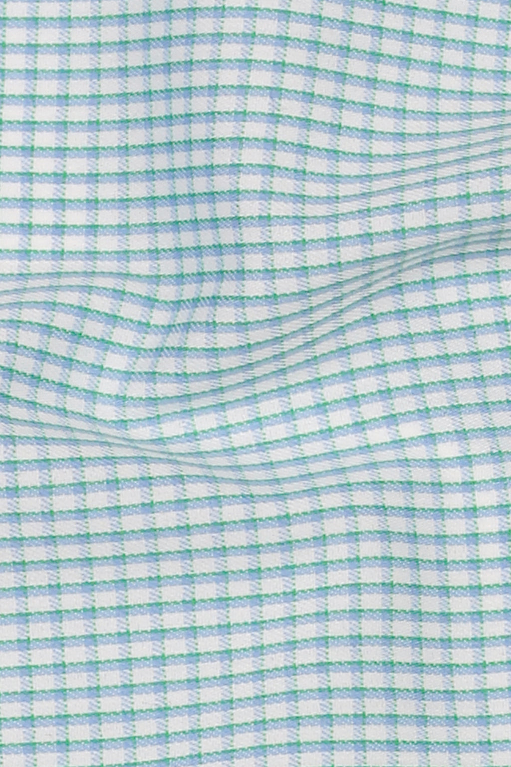 Soft Green on Blue Gingham