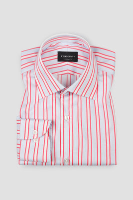 Red And Blue Aradonis Stripes Shirt - Easy Care