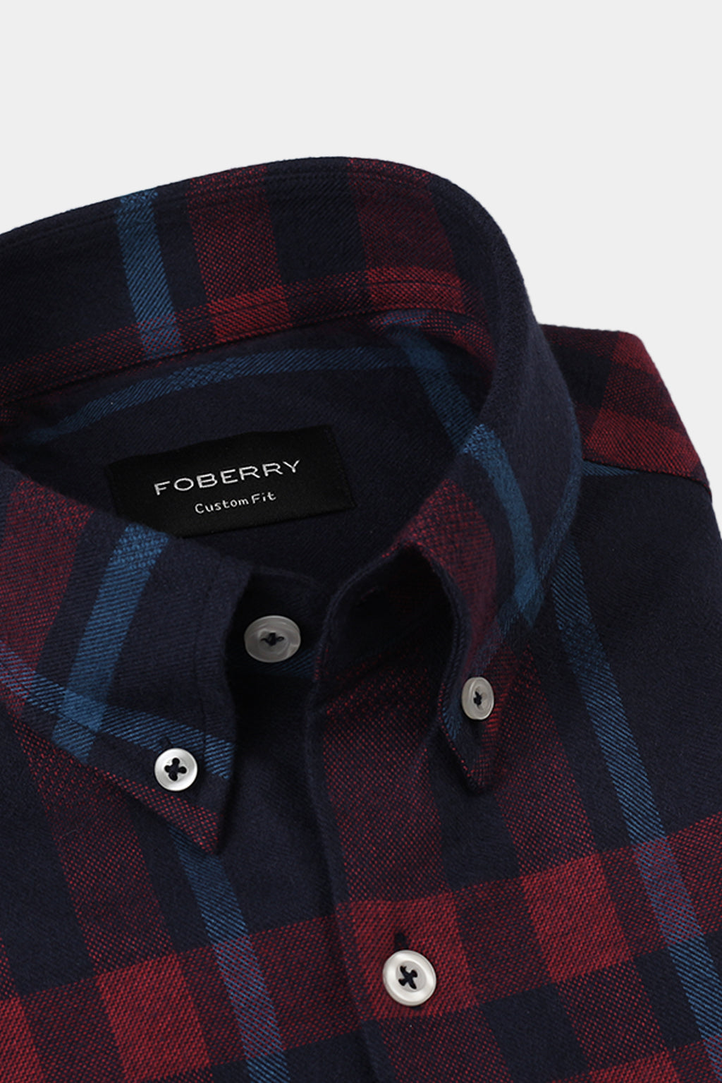Night Blue & Red Tartan Winter Flannel Shirt
