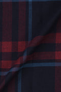 Night Blue & Red Tartan Winter Flannel