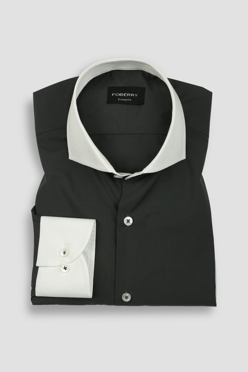 Charcoal Green Egyptian Poplin Shirt