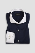 Navy Blue Egyptian Twill Shirt