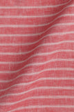 Faded Red Striped Fine Italian Linen