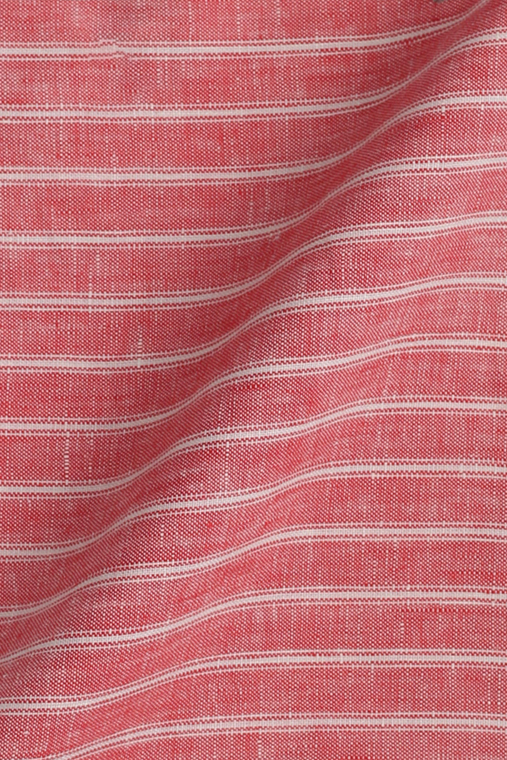 Faded Red Striped Fine Italian Linen